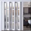 Pounjsd White Accordion Folding Door, 180–210 cm High view 1