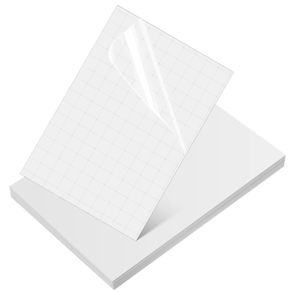 Self-Adhesive PVC Photo Protection Film, 50 Sheets, Transparent