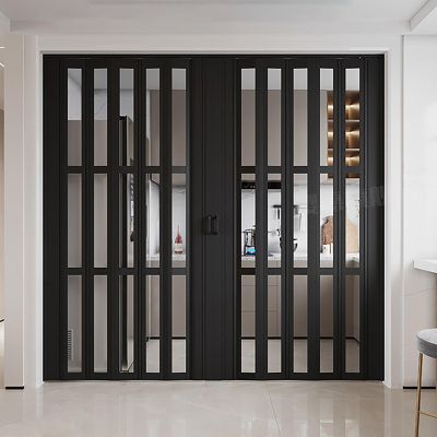 Pounjsd Accordion Folding Interior Door, White, 180–210 cm High