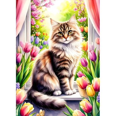 XWDYBDP DIY Noble Cat Diamond Painting Kit