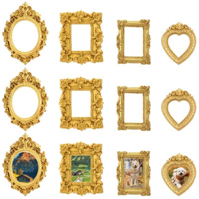 Josojoou 12 Mini Vintage Gold Frames