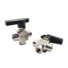 RNUMLIGH 304 Stainless Steel Female-Threaded 3-Way High-Pressure Ball Valve, 1/8 in. view 1
