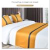 GHJrtHFJ Bed Runner, Gray Solid Bed Scarf with Stripe Pattern, Silky Soft Satin, for Hotel Rooms (Gray, 50 × 50 cm, with Core) view 4