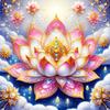 XWDYBDP DIY Golden Lotus Diamond Painting Kit view 1
