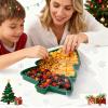 Generic Christmas Snack Tray - 11.81 Inch Serving Platter with Lid | Christmas Tree Gingerbread Man - Silicone PP Plastic Design for Cookies and Treats at Parties or Buffets. view 2