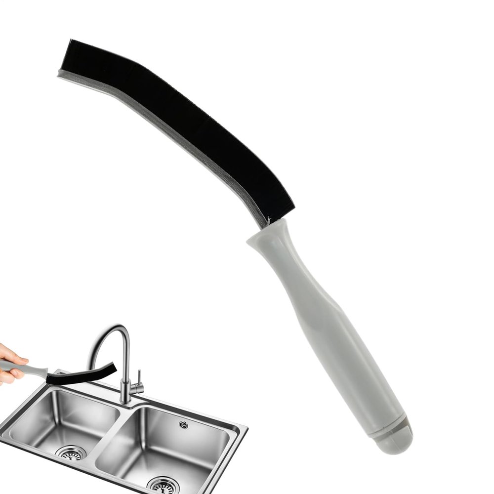 Crevice Cleaning Brush - 11.02x0.98in Ergonomic PP Steel Cleaner