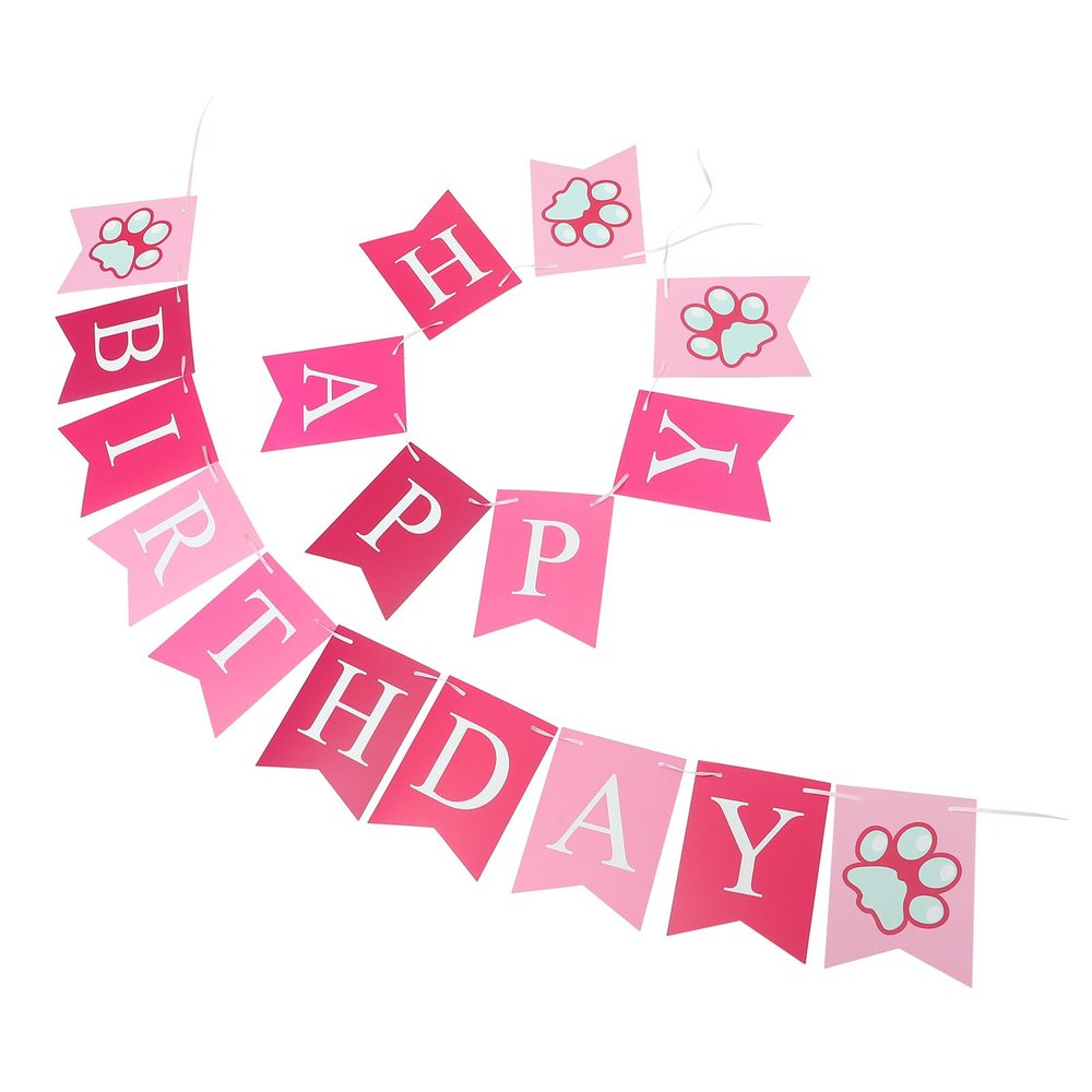 Cabilock Dog Birthday Decoration Set with Happy Birthday Banner