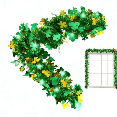 St. Patrick's Day Felt Clover Banner, 6.5 ft