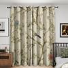 Blumenvogel Blackout Curtains, Floral Vintage Design, 245 x 140 cm, 2 Panels view 2