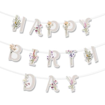 Wildflower Birthday Decoration Banner