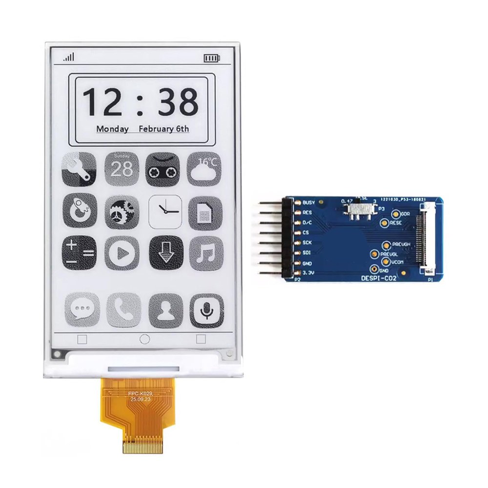 FGDTREE 4.26-Inch Capacitive Touch E-Paper Display, Sunlight-Readable, Low Power