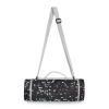 Yoogain Round Picnic Mat for 2 Adults, Sand-Resistant Beach Blanket, 147.3 cm, Black with Pink Sequins view 1