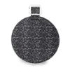 Yoogain Round Picnic Mat for 2 Adults, Sand-Resistant Beach Blanket, 147.3 cm, Black with Pink Sequins view 4
