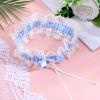 Blue Wedding Garter for Bride view 4