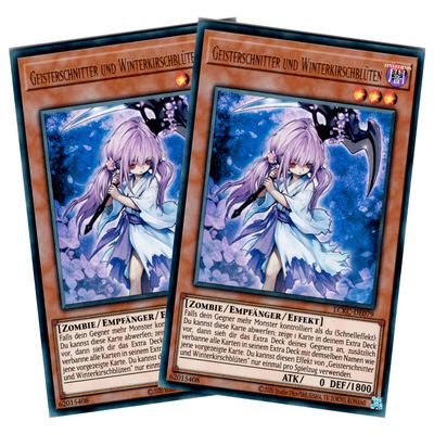 Ghost Reaper & Winter Cherries Value Duo (2 Cards) – LCKC-DE079 – Ultra Rare – German – Yu-Gi-Oh! Legendary Collection Kaiba Mega Pack – incl. RC Field Center