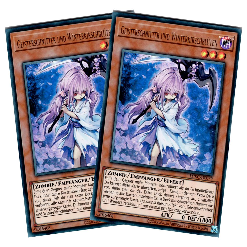 Ghost Reaper & Winter Cherries Value Duo (2 Cards) – LCKC-DE079 – Ultra Rare – German – Yu-Gi-Oh! Legendary Collection Kaiba Mega Pack – incl. RC Field Center