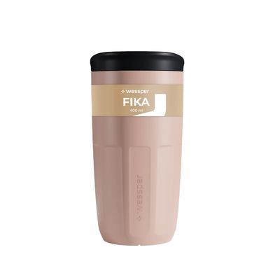 Wessper Reusable Cup with Lid 400 ml for Hot and Cold Drinks - Pink