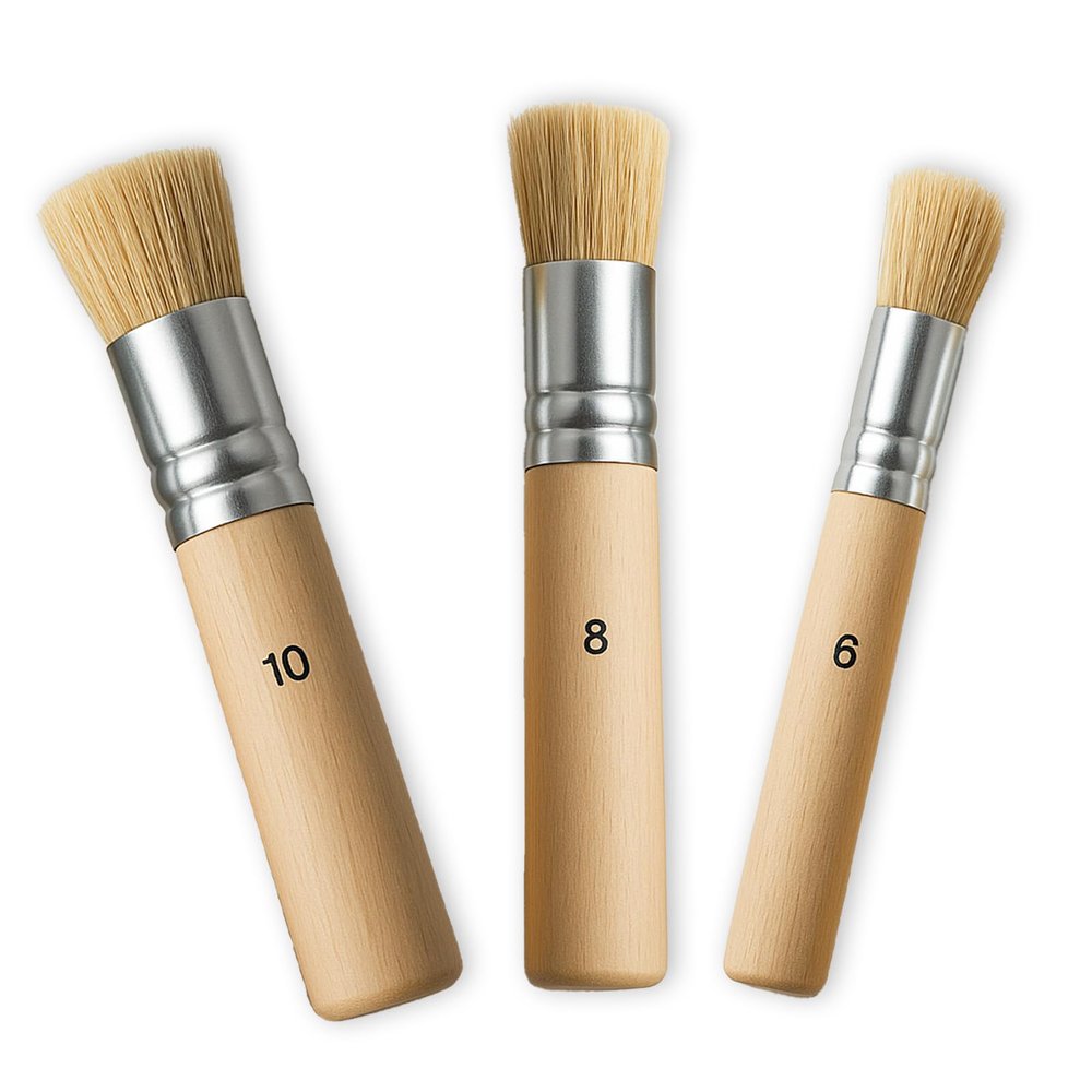 3-Piece Round Stencil Brush Set