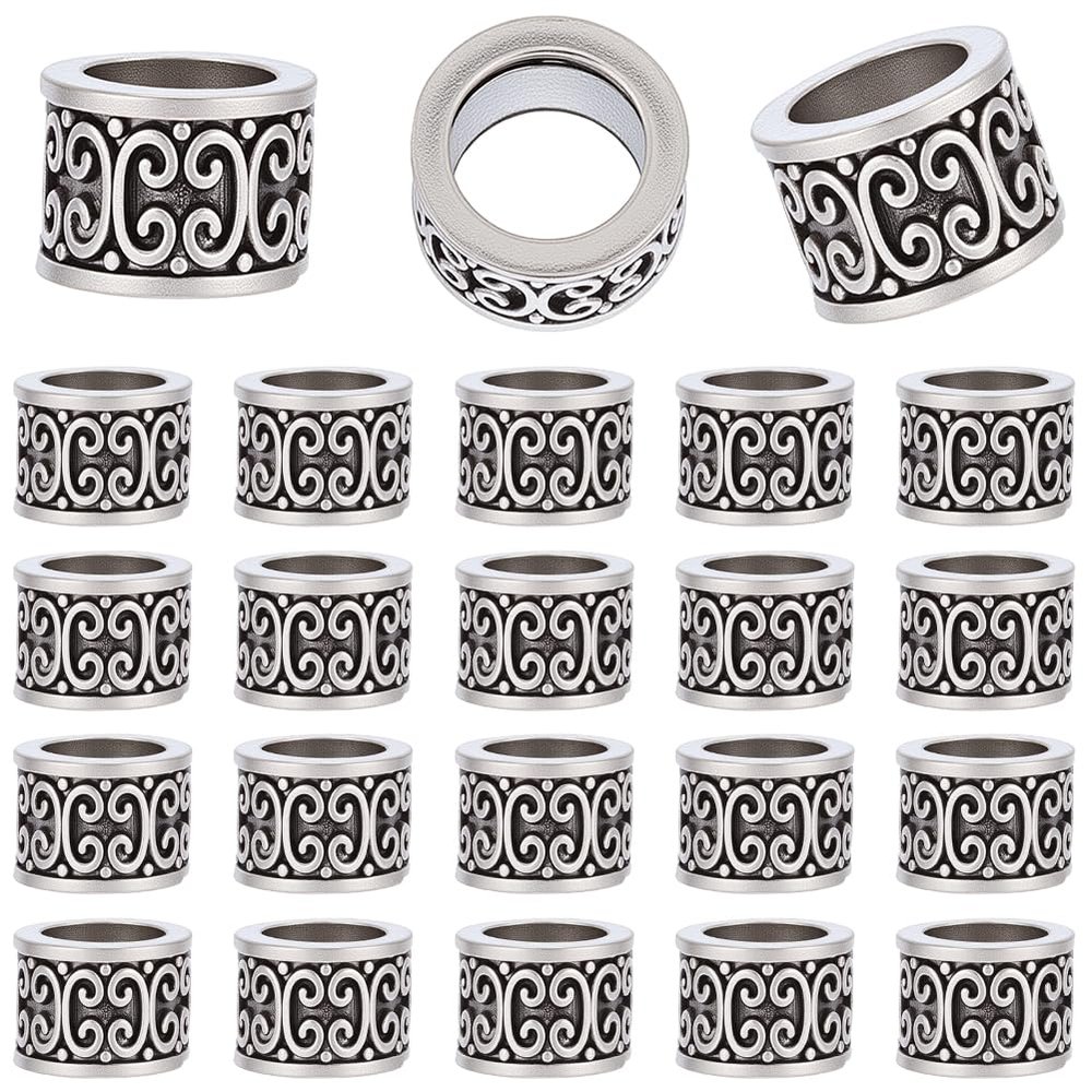 SOFPLATE Antique Silver Spacer Beads - 60 Pieces