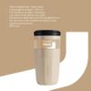 Wessper Reusable Cup with Lid 400 ml, Beige view 2