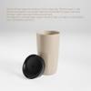 Wessper Reusable Cup with Lid 400 ml, Beige view 3