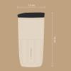 Wessper Reusable Cup with Lid 400 ml, Beige view 4