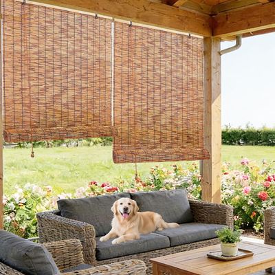 AYHSMNOU Blackout Bamboo Roller Shade