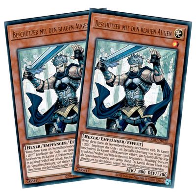 Protector with Eyes of Blue - Savings Duo (2 Cards) - LCKC-DE013 - Ultra Rare - German - Yu-Gi-Oh! - Legendary Collection Kaiba Mega Pack - with RC Field Center