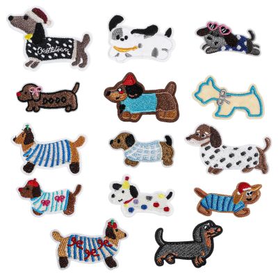 14 Dachshund Iron-On Patches