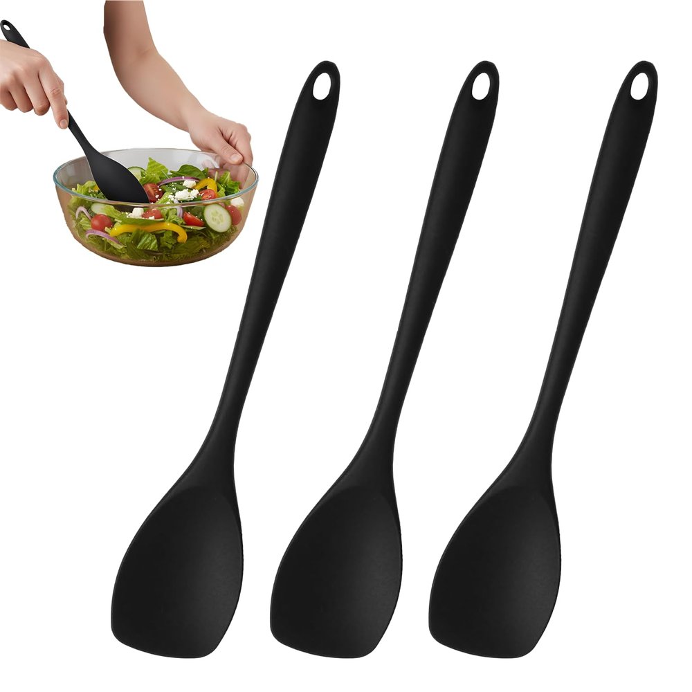 Silicone Cooking Spoon Set, 3 Pieces
