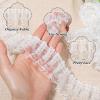 Double Layer Ruffled Lace Trim, 5 Yards White Lace Ribbon view 4