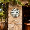 Vintage Wall Sign - Welcome to My Happy Place view 3