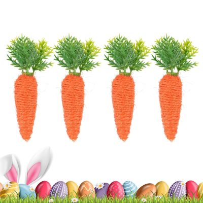 Decorative Carrots | Craft Set of 4 - Braided Design