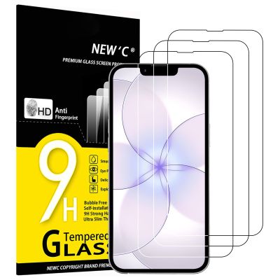 NEW'C 3-Pack Tempered Glass for iPhone 17e (6.1 Inch)
