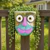 Generic Abstract Face Resin Flower Pot Wall Vase view 3