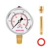 PNGMSNXTE 0–15 psi High-Performance Glycerin-Filled Air Pressure Gauge Kit for Heating Systems, 2-1/2-Inch Dial view 1