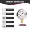 PNGMSNXTE 0–15 psi High-Performance Glycerin-Filled Air Pressure Gauge Kit for Heating Systems, 2-1/2-Inch Dial view 3