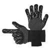 Grill Gloves, Heat Resistant up to 800°C, with 11 cm Cuffs for Forearm Protection, Red view 2