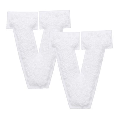 QUARKZMAN 2 Pcs Letter-V Iron-On Patches