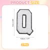 QUARKZMAN 2 Pcs Letter-Q Chenille Iron-On Patches view 2