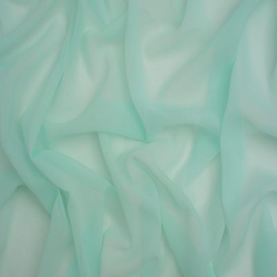 Minerva Core Range Sheer Chiffon Fabric, Pastel Green, Lightweight, 150 cm Wide, Sold by the Meter