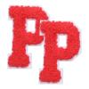 QUARKZMAN 2-Pack Self-Adhesive Chenille Letter Patches, Letter P, Red view 1