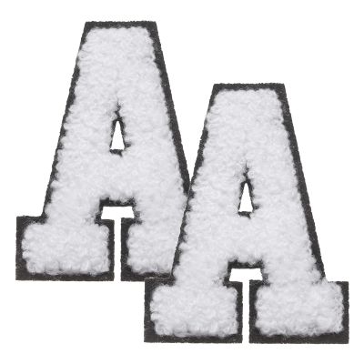 QUARKZMAN 2 Pack Letter-A Iron-On Chenille Patches