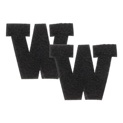 QUARKZMAN 2 Pcs Letter W Iron-On Chenille Patches