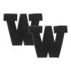 QUARKZMAN 2 Pcs Letter W Iron-On Chenille Patches view 1