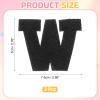 QUARKZMAN 2 Pcs Letter W Iron-On Chenille Patches view 2
