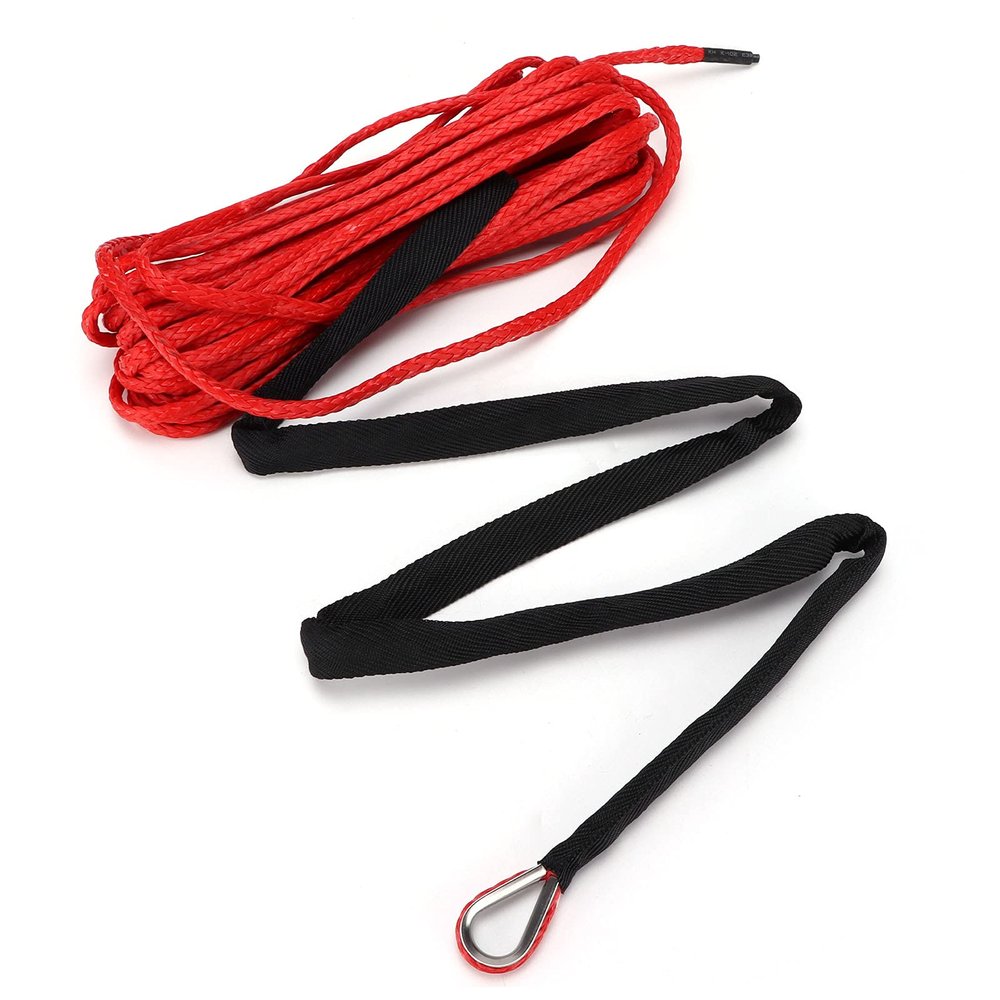 15 m Synthetic Winch Rope, 7,700 lb Breaking Strength, SUV Replacement