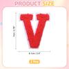 QUARKZMAN 2 Pcs Letter V Iron-On Chenille Patches view 2