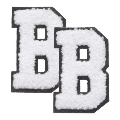 QUARKZMAN 2 Pcs Letter B Iron-On Chenille Patch