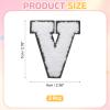 QUARKZMAN 2 Pack Letter V Iron-On Chenille Patches view 2